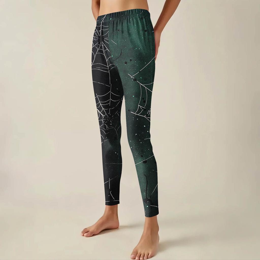 Women's Pants Halloween Printed Stretchy Soft Bottoms Casual Home Sleeping Pants