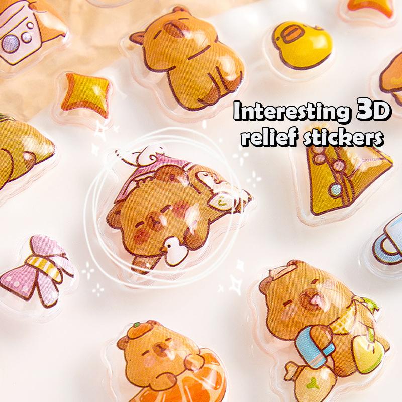 Autocolant 3D Mini Animale Kawaii Desene Animate Planificator Decorativ Autocolant Impermeabil Diy Scrapbook Gucka Decor Patch