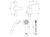 Invena Shower Faucet with Shower Set Mitris Chrome
