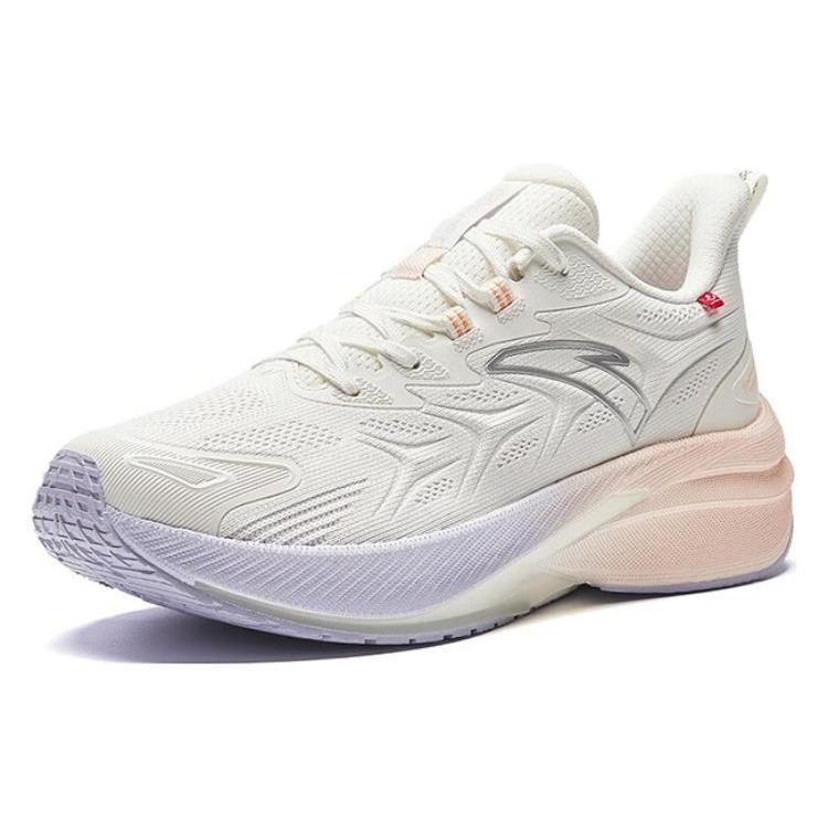New Anta Rocket 5.0 Cushioning Wear Resistant Low Top Training Running Shoes Women's White Silver 122345523-1