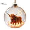 Holiday Ornaments for Bedroom Lighted Zodiac Christmas Ornament, Glowing Sign Ball with Warm LED, Xmas Tree Hanging Decorations 3D Clear Acrylic