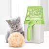 Cat Litter Scoop with Bag Holder Mess-Free Kitty Litter Box Sifter with Refill Bags Spill-Proof Cat Poop Scooper for Easy One-Handed Cleaning