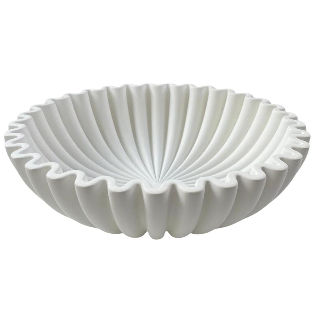 Recessed Lotus Leaf Edge Decorative Bowl - Resin Home Decor Ornaments