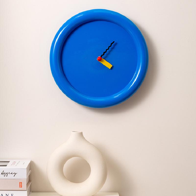 30CM Round Clock Home Wall Table Decoration Desktop Mute Wall Clock Can Be Vertical Clock Living Room Decoration Accessories
