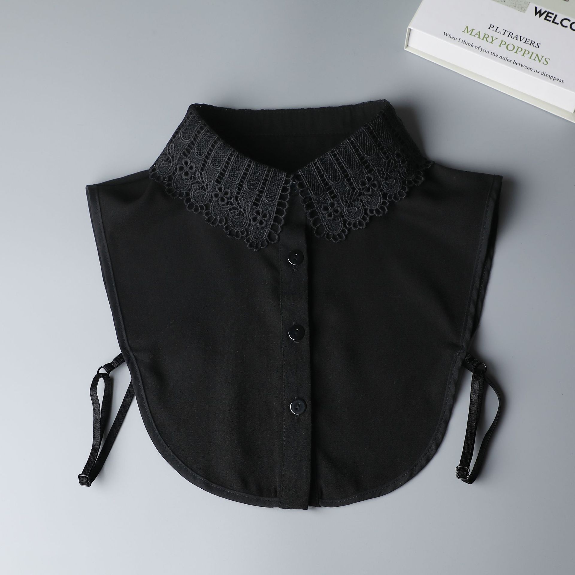 

Темпераментные лацканы, крючки, однотонный, фальшивый воротник, шифон, воротник рубашки, кружевной воротник чёрный