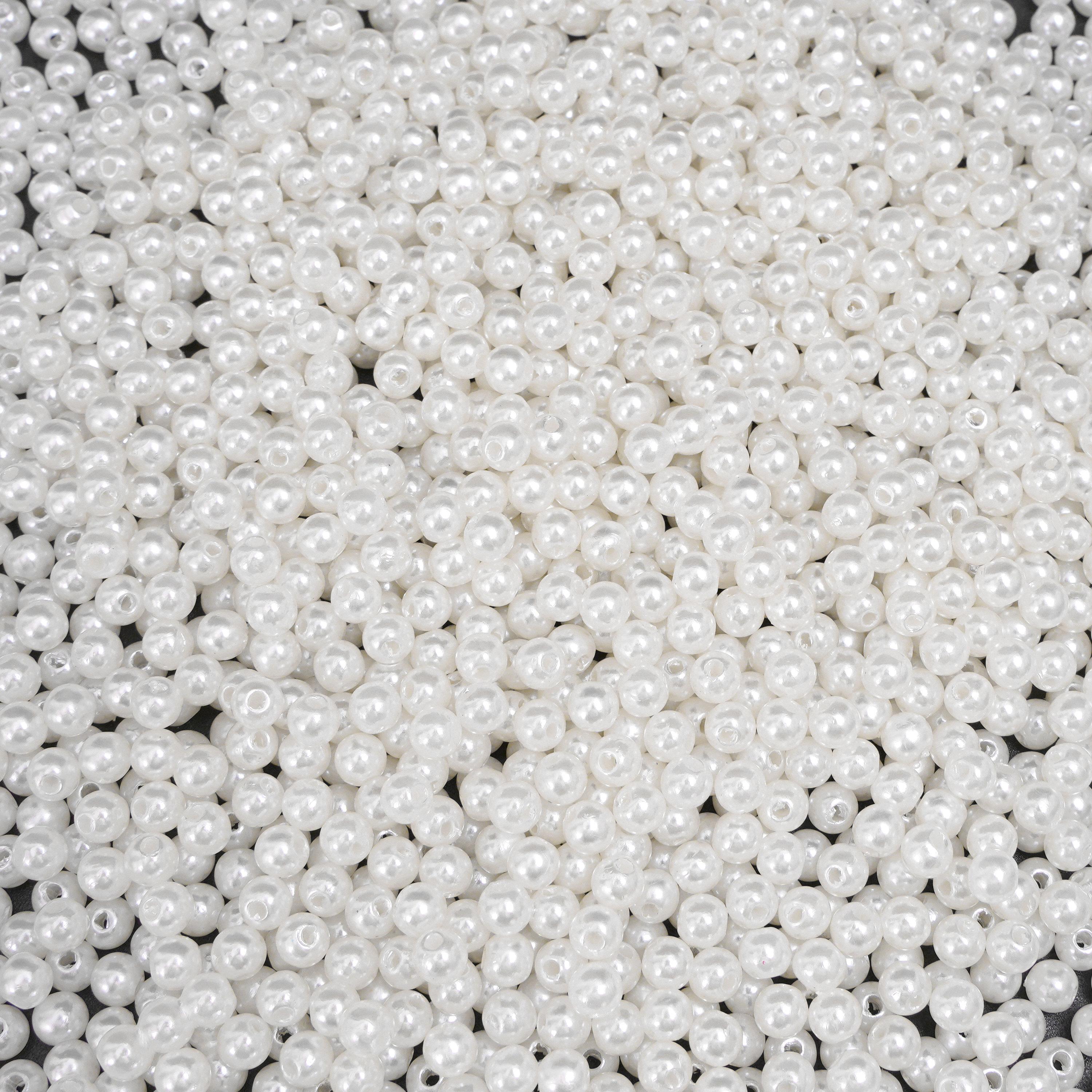 

Высокоглянцевый АБС Жемчуг Водяная Мельница Круглый Прямое Отверстие Рассыпные Бусины DIY Браслет Ожерелье Изготовление Ювелирных Изделий Шитье Рукоделие Декор 5mm 200pcs белый