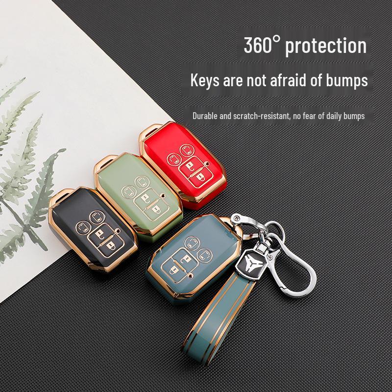 Gold-Edged Soft Rubber Key Case for Suzuki Jimny