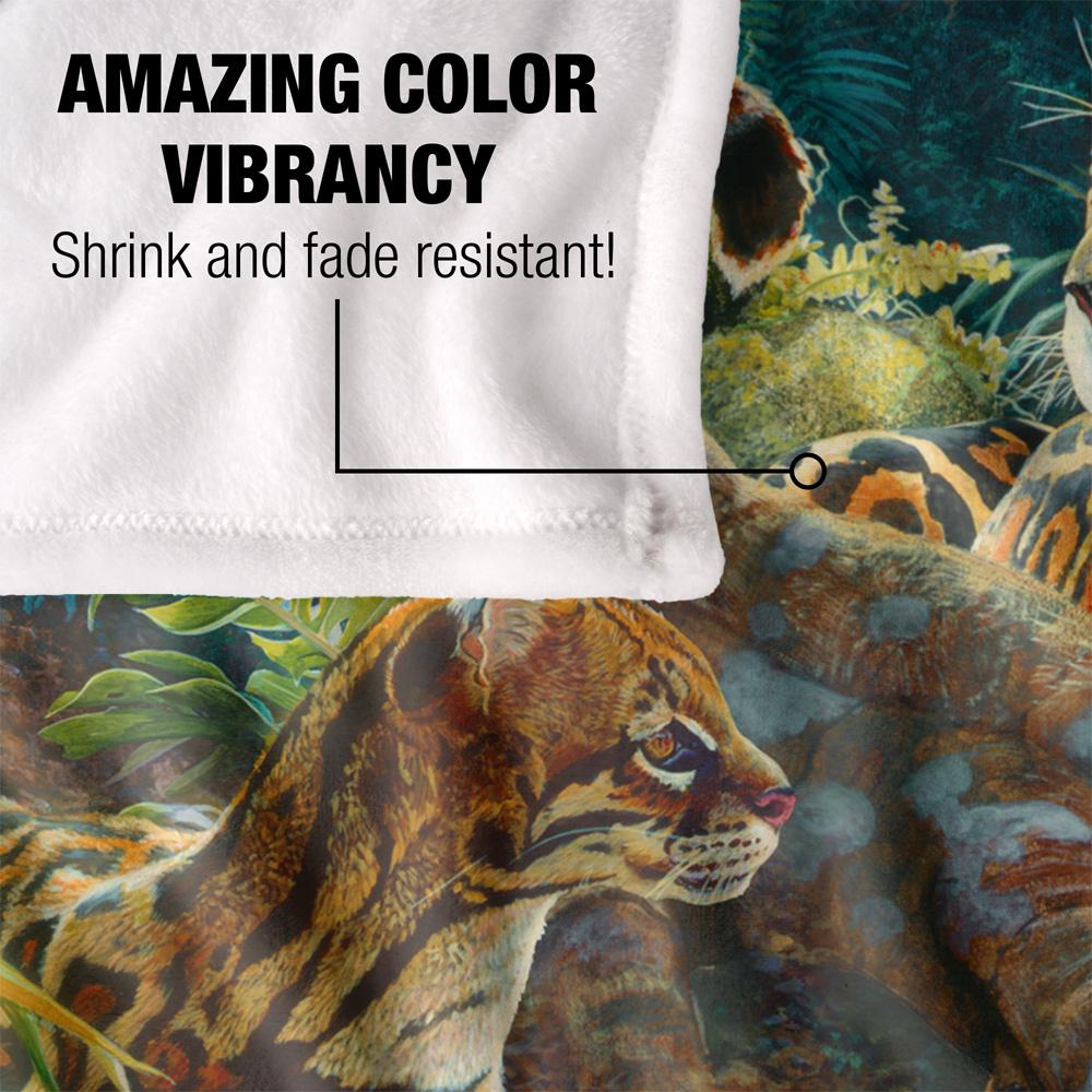 JQ Licensing Jmm-Jp Silky Jungle Cat Supersoft Blanket