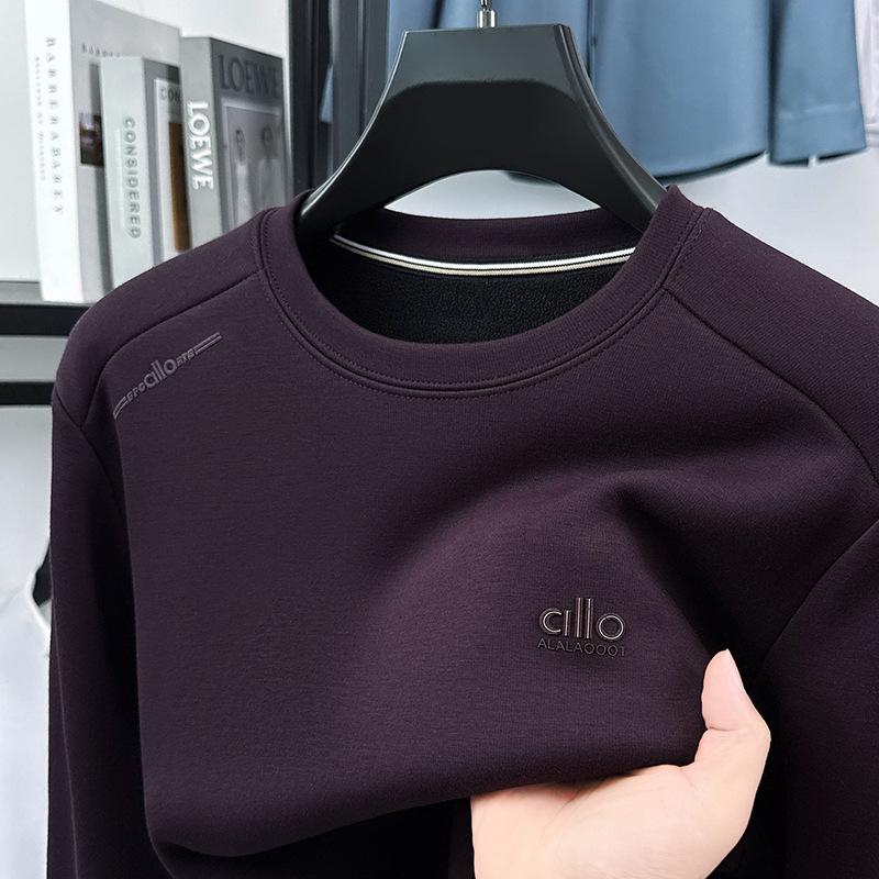 Men s Stylish Velvet-Lined Pullover Hoodie Medium