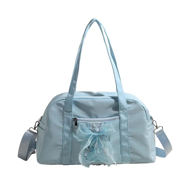 Umhängetaschen für Pendlerinnen Schultertasche Nylon Große Kapazität Nähfaden Schleife Reißverschluss Damen Schultertaschen