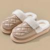 Fashion Indoor Waterproof Cotton Slippers for Women Thick Bottom Non Slip Home Plush Slides Woman Comfortable Fluffy Platform Slippers