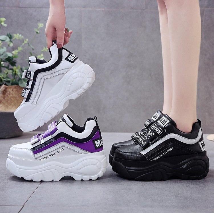 Women Chunky Sneakers Fashion Platform Sneakers Ladies Brand Wedges Casual  Shoes For Woman Leather Sports Dad Shoes 7Cm купить недорого — выгодные  цены, бесплатная доставка, реальные отзывы с фото — Joom