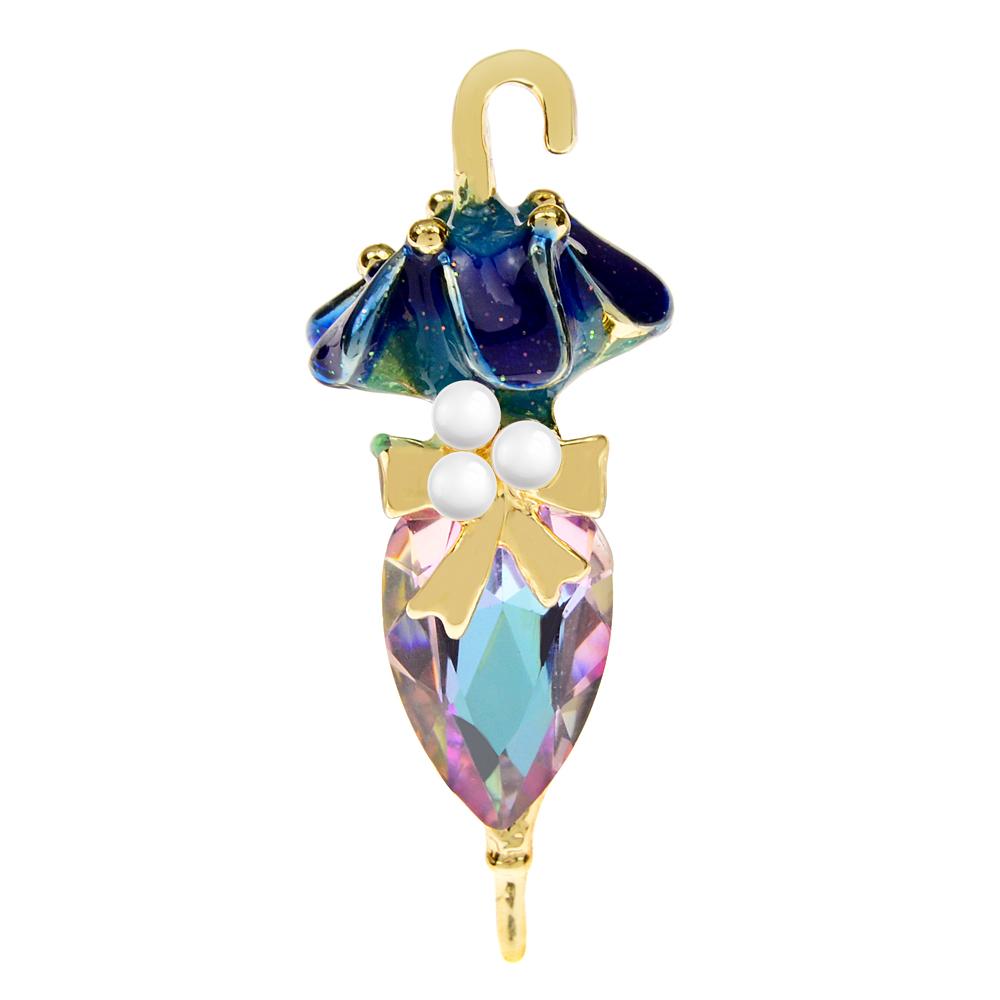 

Броши в виде хрустального зонтика для женщин, маленькие летние булавки, модные аксессуары для футболок, высокое качество, новое поступление