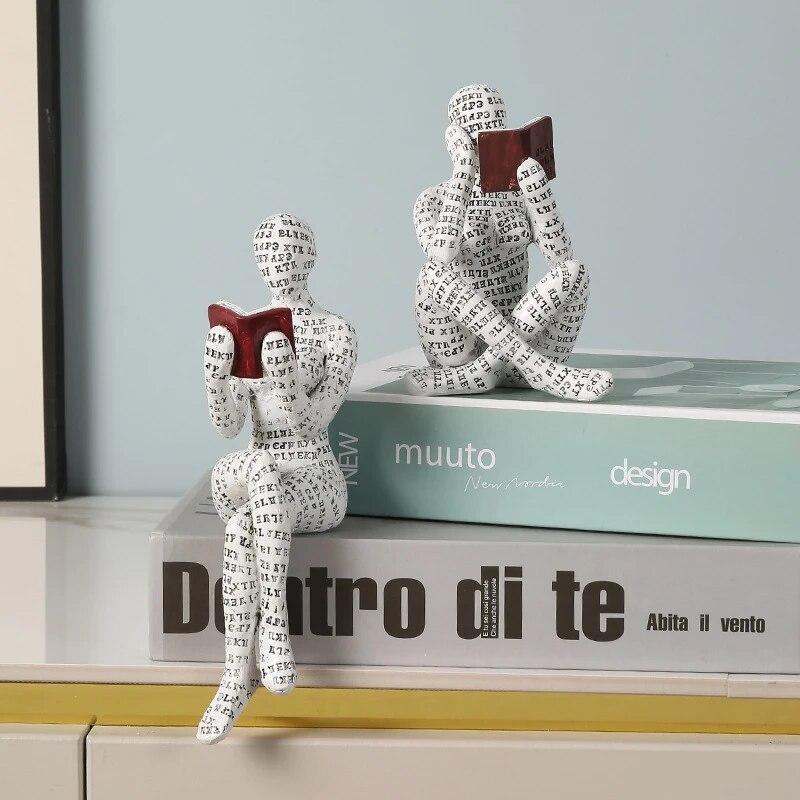 D5 European Light Luxury Abstract Reading Character Ornament Letters Reading Ornament Home Decoration Alphabet Reading Ornament