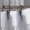 Black Shower Curtain Rod Hook with Roman Ring and Pin Hook Design