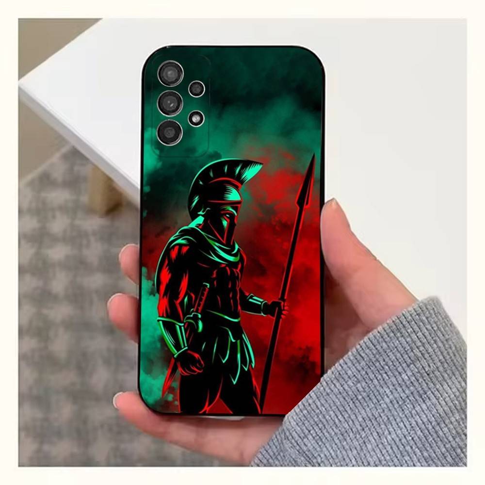Spartan Warriors Phone For Samsung S25,S10,S20,S10,S21,S9,S24,S23,Ultra,FE,Plus,Lite,Soft Silicone Black Cover