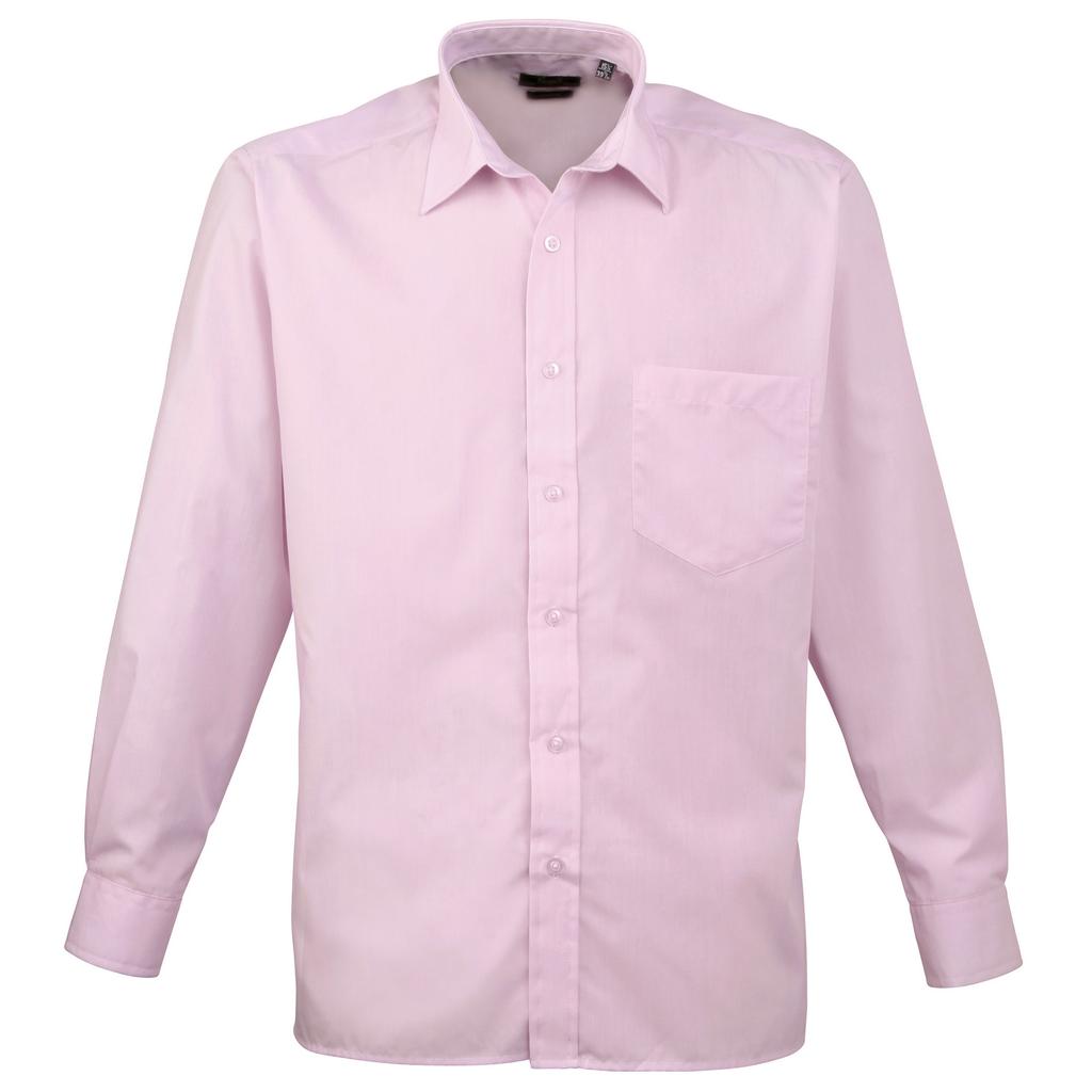 Premier Mens Premier Poplin Long-Sleeved Formal Shirt