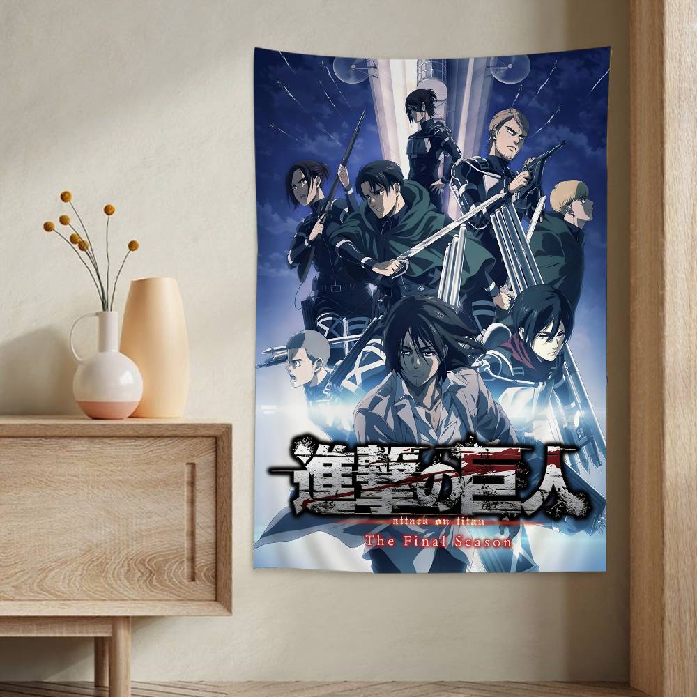 AAttack on Titan Tapestry Art Printing Japanese Wall Tapestry Anime Wall Hanging Home Decor
