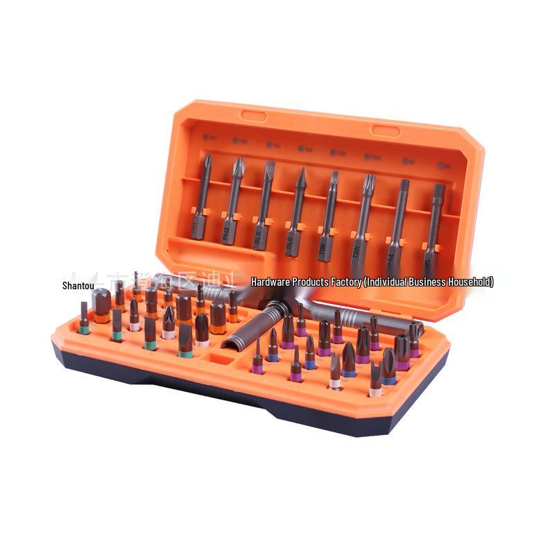 Cross-New 42-in-1 Multi-functional High Hardness Ratchet Screwdriver Set for Household Use