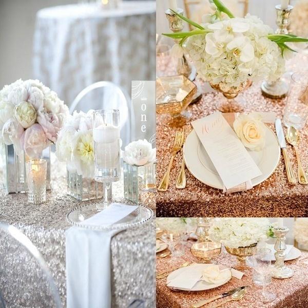 Glitter Square Rectangle Tablecloth Sequin Embroidered Tablecloth Wedding Sequins Tablecloth Party Tablecloth Halloween & Christmas Decoration