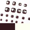 Wear Nail Piece, Rhinestone Nail Piece, Brown Love Foot Nail, Nail Patch, Fake Nail