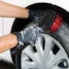 1Pc Soft Bristle Car Wash Brush - Long Handle Tire & Body Cleaning Tool with Red Head for Wheel Hubs