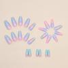 Sweet flash girl macaron color gradual change manicure flowing heart summer cute wear nail fake nails