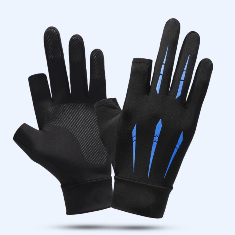Anti-uv Ice Silk Fishing Gloves Highly Elastic Armguard 2024 Fitness Gloves  Cycling Driving
