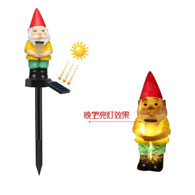 Waterproof Christmas Solar Powered Santa Claus Light Christmas Lawn Decoration Landscape Solar Plug