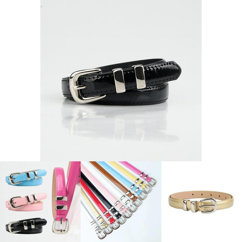 Elegant Womens Faux Leather Belt With Geometric Metal Buckle Trendy Versatile Accessory For Office And Outings