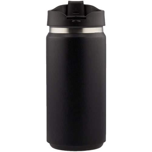 Gowell Zalatto Tumbler with Lid, Vacuum Insulated, Stainless Steel, Thermos, Cold/Hot Insulation, Double Walled, 350ml, Black (Men's Stylish Matte Ser