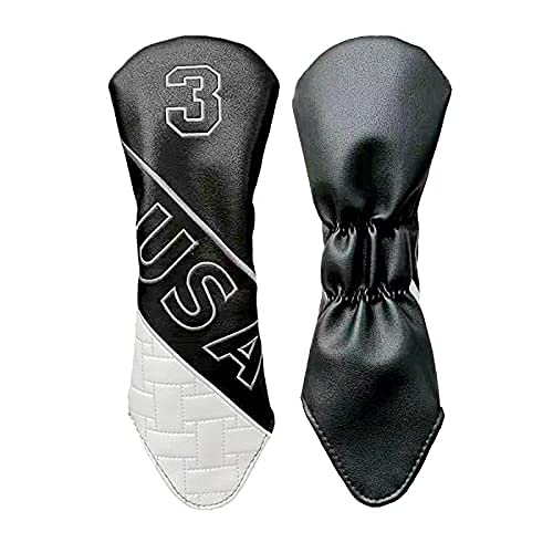 Golf head driver wood utility UT H cover, cover, cover, cover, cover, 4-piece set, No. 1, No. 3, No. 5, No. (Black, No. 1, 3, 5, H, 4-piece set)