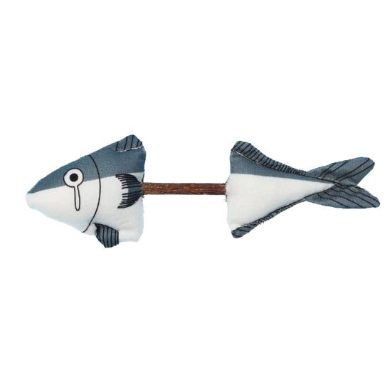 

Fish Shape Catnip Stick Plush Cat Toy with Catnip and Wooden Polygonum Bite-Resistant Cat Toy for Teeth Cleaning & Stress Relief Fish