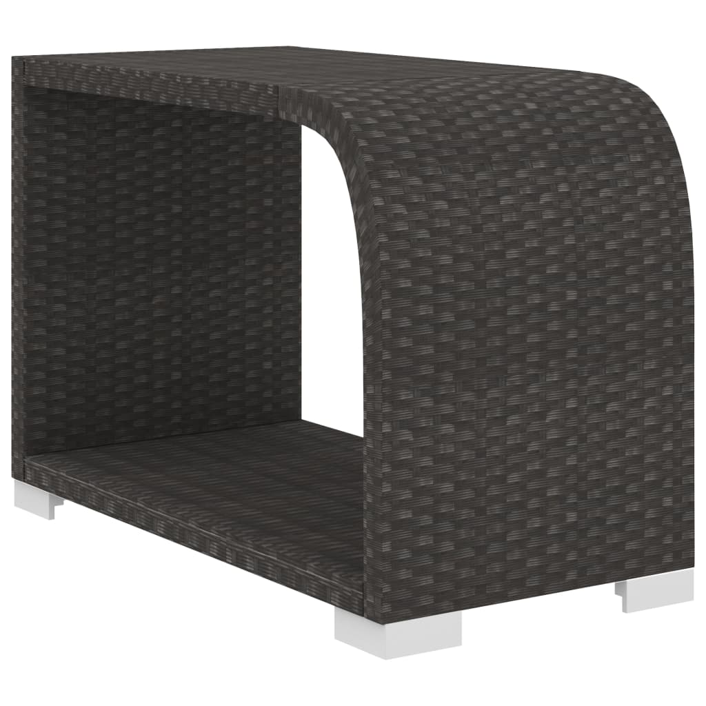11 Piece Garden Lounge Set with Cushions Poly Rattan Black