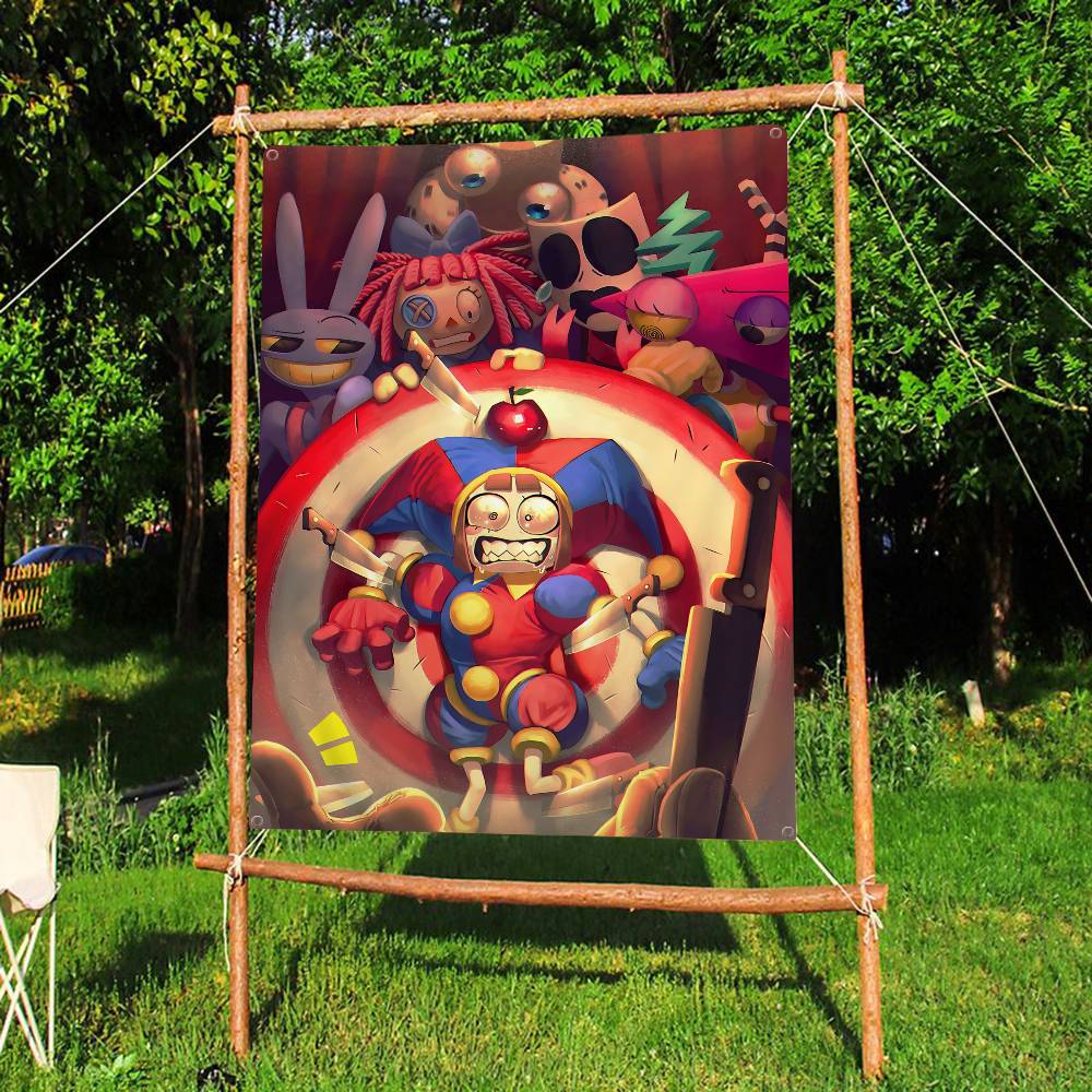 The AAmazing DDigital CCircus High End Quality Banner Printing Artistic Atmosphere Style Camping Flag 74x94cm(29x37in)