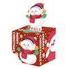 Cartoon Snowman Pattern Red Gift Box Christmas Decoration Atmosphere Prop