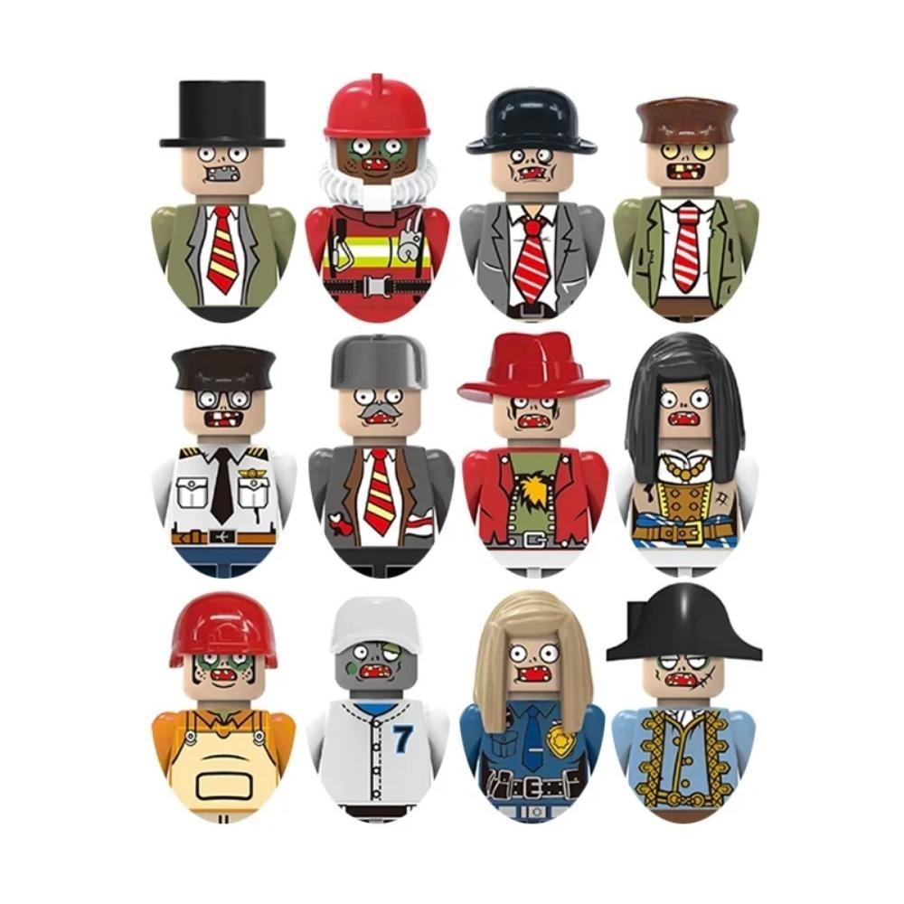 Stadt Charaktere Actionfiguren Bausteine Polizist Lehrer Feuerwehrmann Beruf Mini Figur Puppen Bricks Set Kinderspielzeug