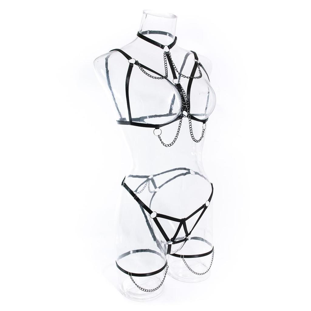 Women's Metal Chain Cutout Erotic Lingerie