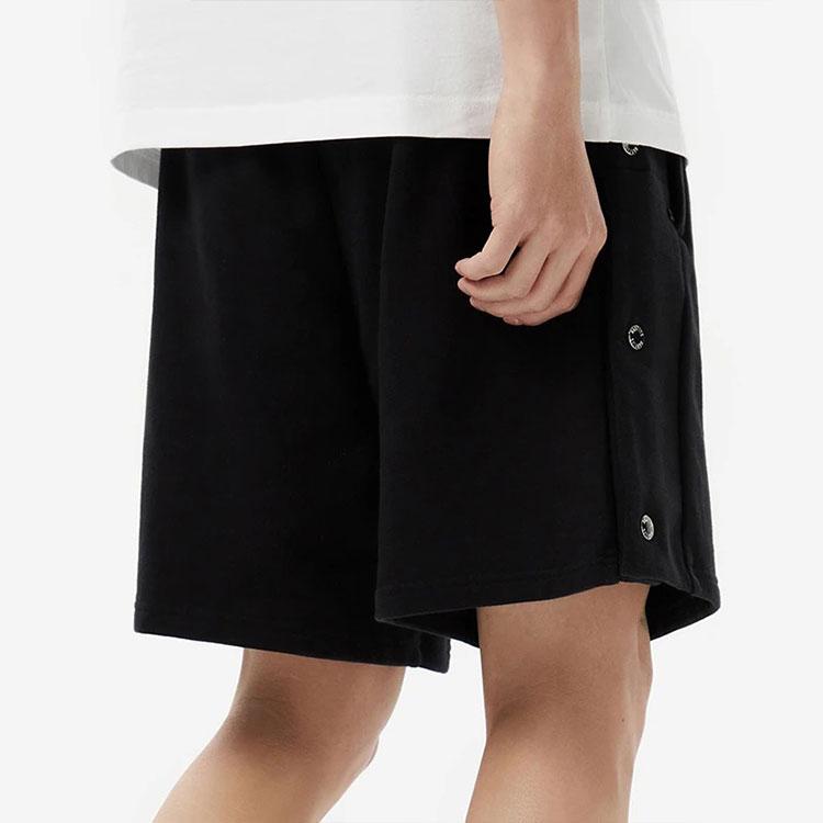 Li-Ning Anti-Wu Series Deceptive Pure Color Side Button Straight Loose Casual Shorts Men Bottoms Black AKSS375-1