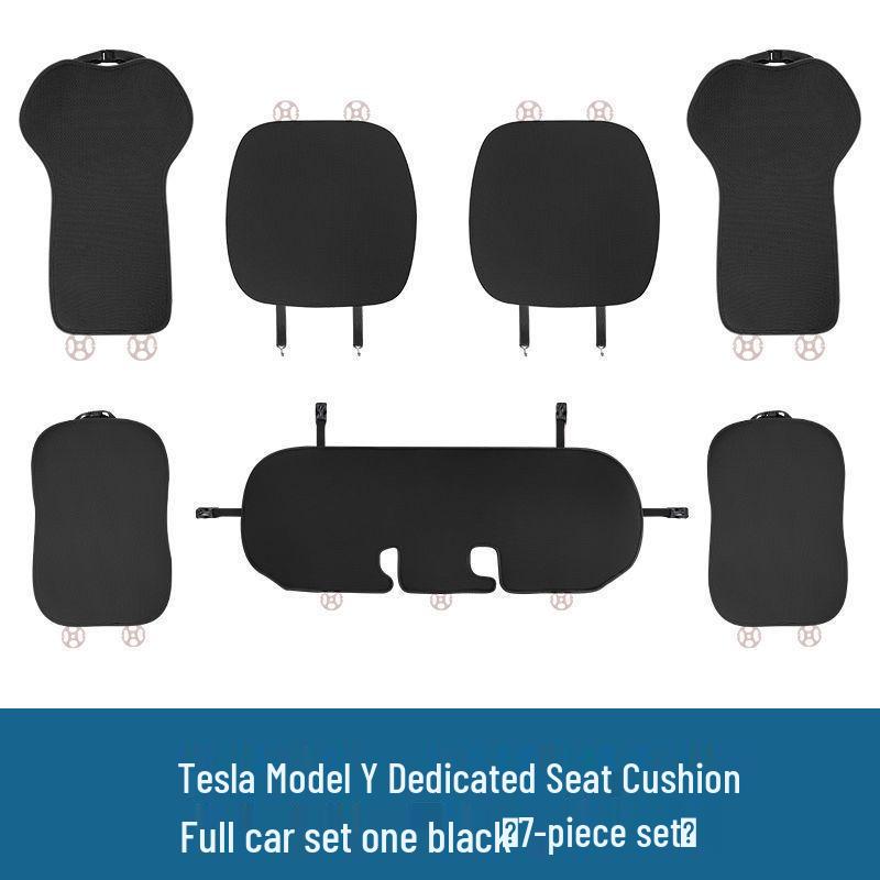 Nappa Leather Seat Protector Pad for Tesla Model Y (Refreshed Version) - Breathable, Ventilated Cushion