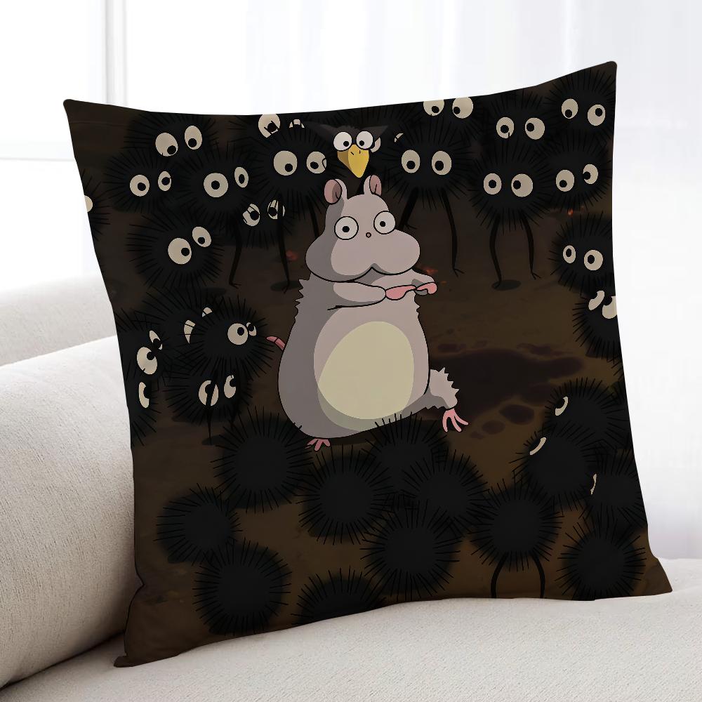 S-Spirited A-Away-ES Cartoon Cushion Cover Home Bedding Sofa Living Room Pillowcase Simple Soft Skin Cushion Cover Party Gift