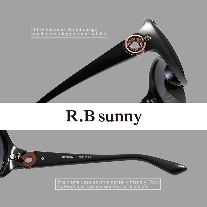 RBsunny 2024 Trend Round Frame Polarized Sunglasses For Women Big Frame TR90 Eyewear UV400 For Holiday Accessories
