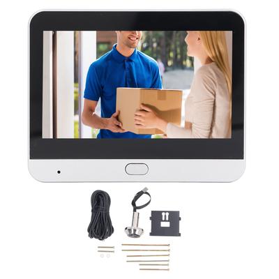 Smart Video Doorbell 4.3in 1080P Wireless 2 Way Intercom PIR Motion Detection Rechargeable WiFi