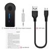 Zestaw głośnomówiący Bluetooth Aux do samochodu 3,5 mm Bezprzewodowy adapter Aux do Bluetooth Odbiornik muzyczny Mini MP3 USB BT V3.0 Odtwarzacz Nowość