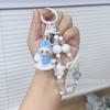 Creative Cartoon Doll Beaded Mobile Phone Chain Keychain Women's School Bag Couple Car Key Chain Bag Pendant