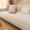 Four Seasons Universal Chenille Sofa Cover Sofa Pad Solid Color Striped Sofa Mat for Living Room Non-Slip L Shaped Couch Cushion