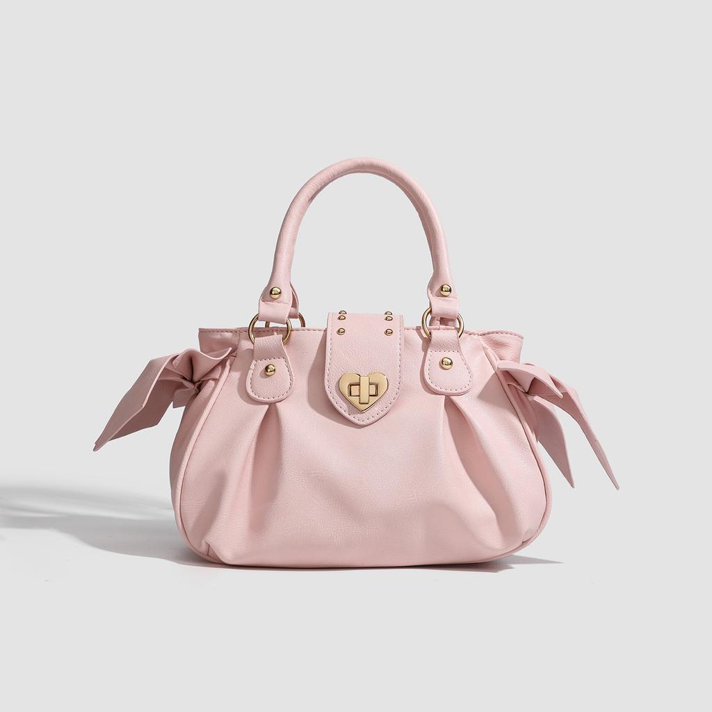 Premium bow portable small bag women's 2025 new super fire large capacity commuter shoulder messenger bag women