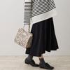 Laminated exterior, small, self-standing square tote bag