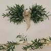 Artificial Olive Wreath for Front Door Realistic Green Olive Branches with Bean for Farmhouse Indoor Outdoor Home Wall Window Wedding Decor