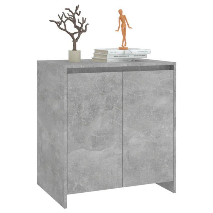 VidaXL Buffet Gris béton 70x41x75 cm Bois d'ingénierie 809741